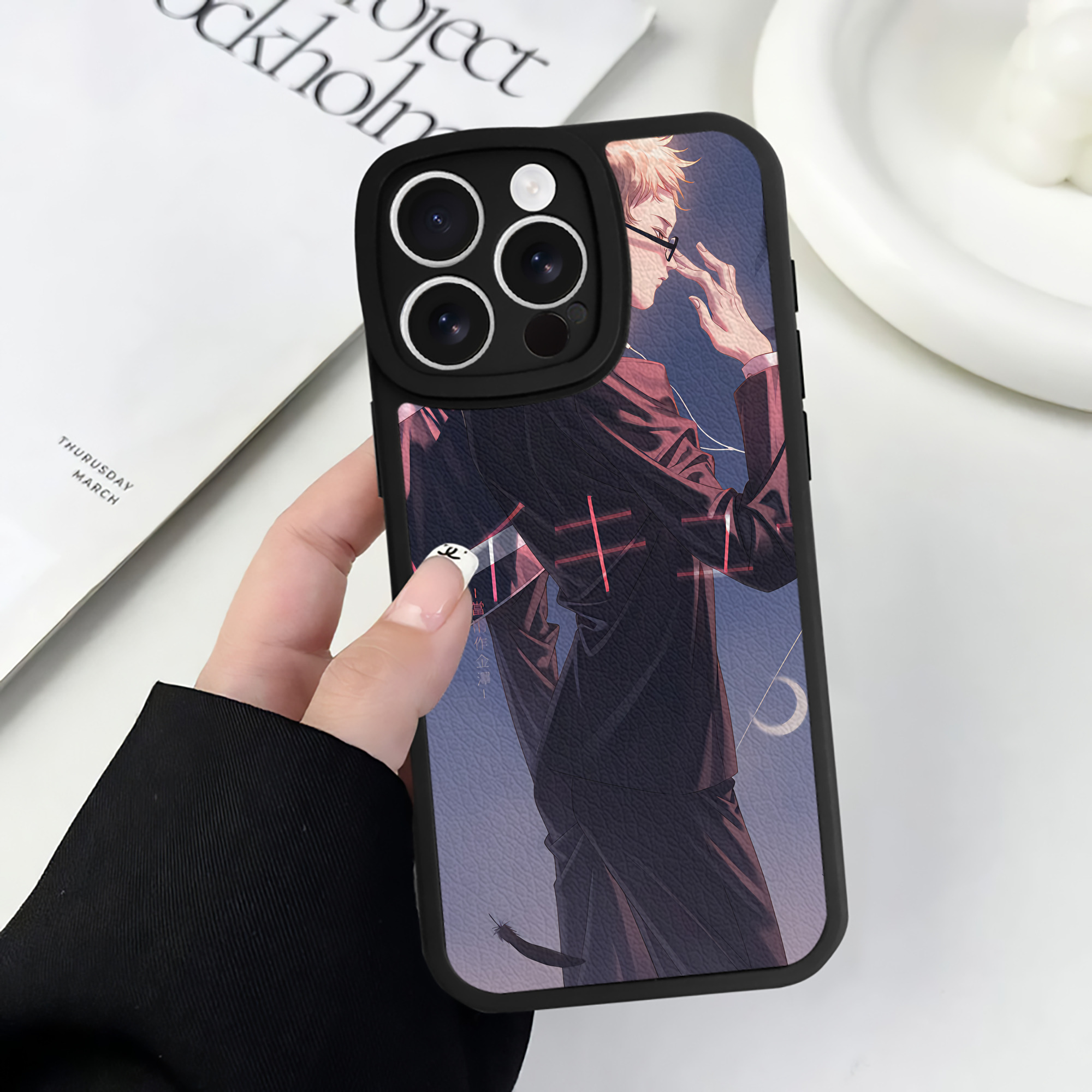 （画像用） ハイキュー!! Haikyu!! 【iPhone 16シリーズ対応】シリコンスマホケース（レザー調） 材質：シリコン